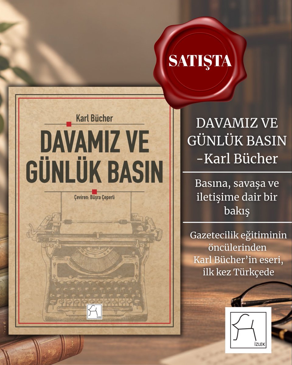 izlek_kitabevi's tweet photo. Davamız ve Günlük Basın – Karl Bücher SATIŞTA 

Büşra Çeperli’nin Almanca özgün metinden Türk diline çevirdiği eser, İzlek Kitabevi shopier hesabında okuyucuyı bekliyor.

#KarlBücher #Gazetecilik #İzlekKitabevi #AlmanBasını https://t.co/0EerWFqfmE