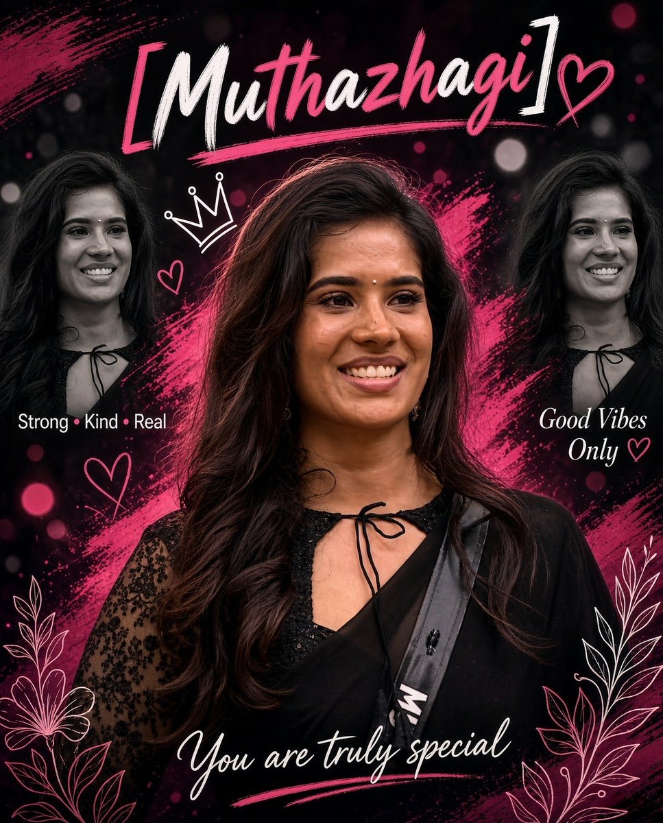 EmpteBoss's tweet photo. A smile that makes the heart pause… #Muthazhagi 💗✨

#BiggBossTamil https://t.co/uDBdWS6YIp