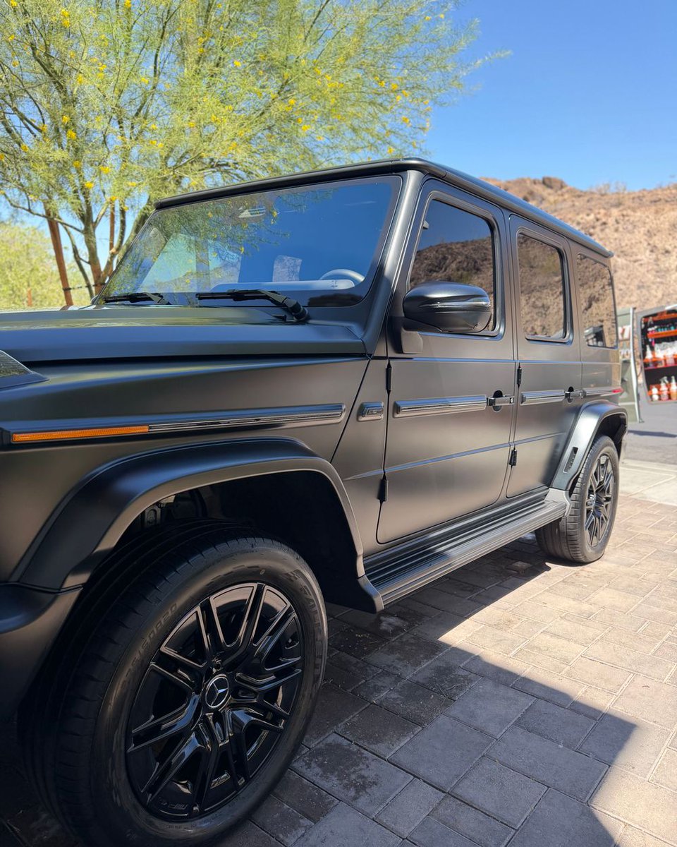 Cassaundrag6's tweet photo. Blacked out and buttoned up. This G-Wagon received a full detail and protection package for a sharp look that stays easier to maintain between washes. Clean, protected, and built to turn heads on the road. https://t.co/qoG26Ege3I