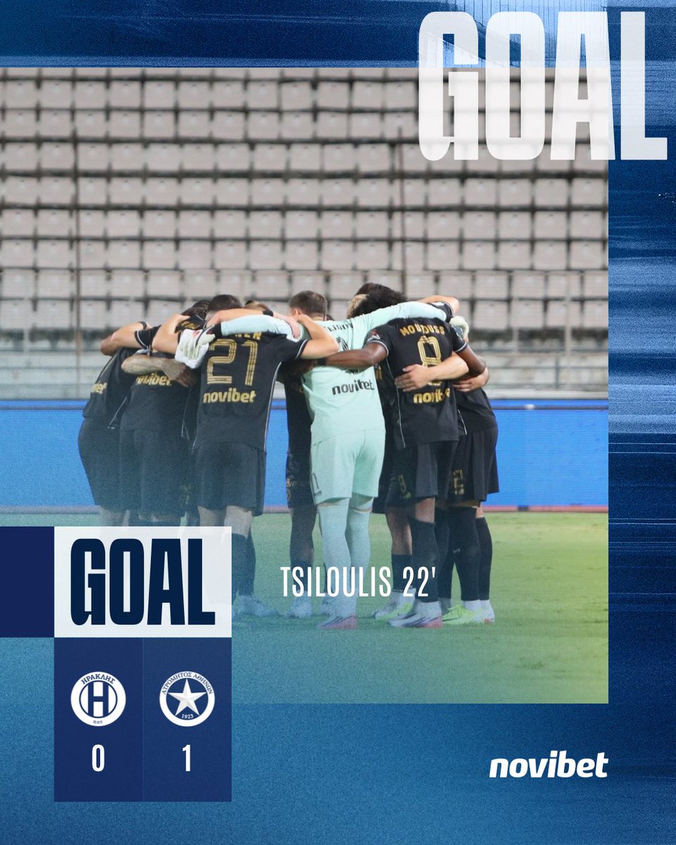 atromitos1923's tweet photo. GOOOAL
Tsiloulis 22’

Ο Τσιλούλης σκοράρει ΞΑΝΑ εκτός έδρας και ο Ατρόμητος μας προηγείται απέναντι στον Ηρακλή! 

Μέτρησε το γκολ μετά από παρέμβαση VAR. Πάμε!

#atromitosfc https://t.co/pvMJ9GTz3K