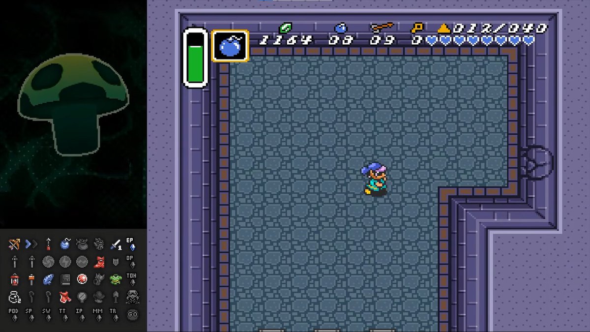 TheVictor_2's tweet photo. i'm watching vinny's lttp randomizer run and every time i see those damn bombable walls i remember an old ass jon era game grumps episode where jon points out the cracks in the wall look like the underside of a dick https://t.co/wipDScEDKE