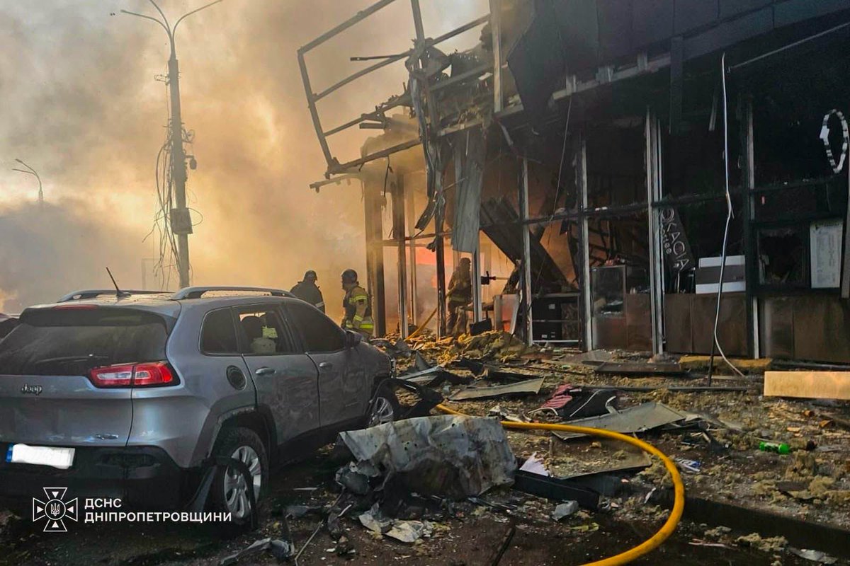 ZelenskyyUa's tweet photo. Russian drone attacks continue throughout the day today, and “shaheds” are still in the sky right now. Nearly 500 attack drones have already been launched since morning. Essentially, the Russians have expanded this war from the front lines, where they cannot achieve success, into the economy, and their tactics are as primitive as they get – destroying every facility that can help people withstand the conditions of war.

The Russians are burning warehouses with food and gas stations, pharmaceutical facilities and ordinary passenger trains, residential buildings and civilian businesses… Just in the past few days, they have struck a steel plant owned by an Indian business, an American company that produced sunflower oil, and a Polish company that manufactured plumbing fixtures. Russian attacks have targeted truck parking lots, ports, shopping malls, and energy infrastructure.

Russia wants to kill the Ukrainian economy and, through that, break our resistance. And it is important that these Russian strikes be met not only with justified responses, but also with the necessary moral and political condemnation from our partners. (1/3)