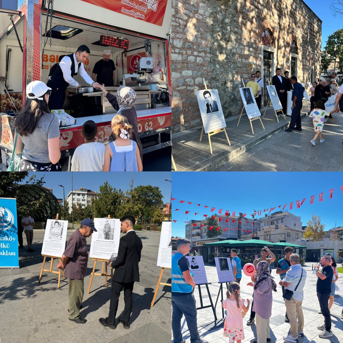 Aalparslandogan's tweet photo. Ülkü Ocakları İstanbul İl Başkanlığı olarak, 12 Eylül’de şehadete yürüyen ülkücü şehitlerimizi rahmet, minnet ve saygıyla yâd ediyoruz.

Şehitlerimizi anmak ve aziz hatıralarını yaşatmak amacıyla tüm ilçelerimizde eş zamanlı olarak resim sergileri düzenlenmiş, lokma ve lokum ikramında bulunulmuştur.

Aziz ruhları şad, mekânları cennet olsun. 🇹🇷