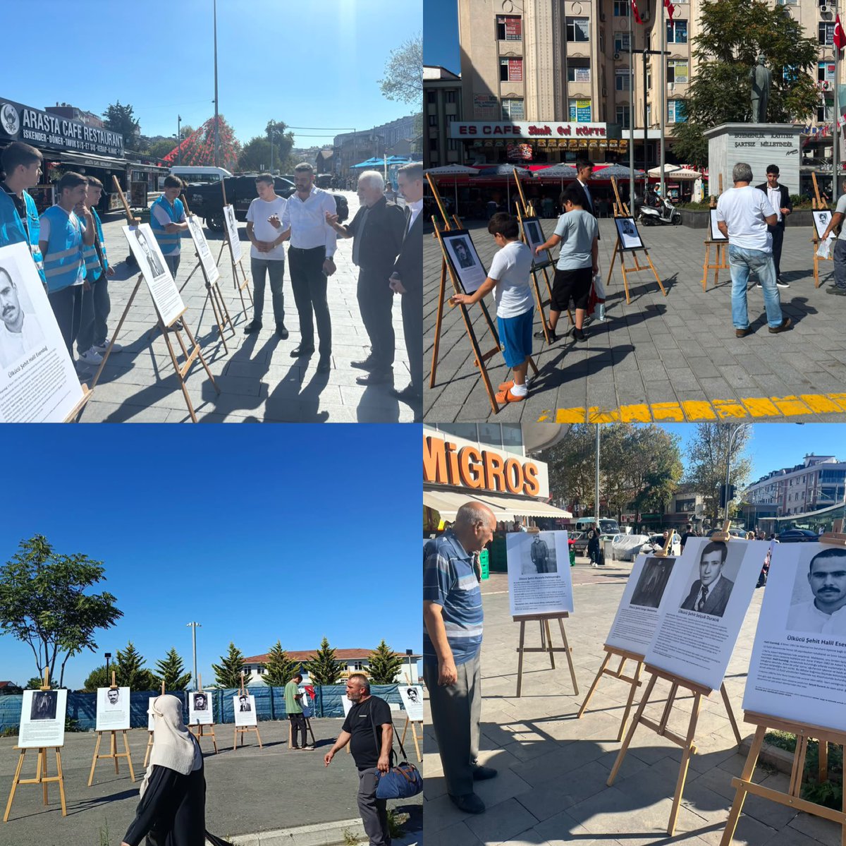 Aalparslandogan's tweet photo. Ülkü Ocakları İstanbul İl Başkanlığı olarak, 12 Eylül’de şehadete yürüyen ülkücü şehitlerimizi rahmet, minnet ve saygıyla yâd ediyoruz.

Şehitlerimizi anmak ve aziz hatıralarını yaşatmak amacıyla tüm ilçelerimizde eş zamanlı olarak resim sergileri düzenlenmiş, lokma ve lokum ikramında bulunulmuştur.

Aziz ruhları şad, mekânları cennet olsun. 🇹🇷