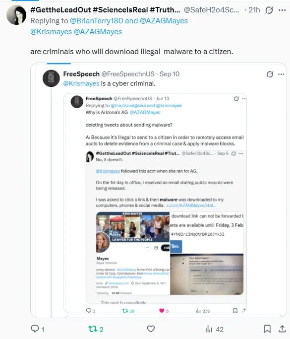 FreeSpeech on X: "*No* citizen in America- should ever receive malware ...
