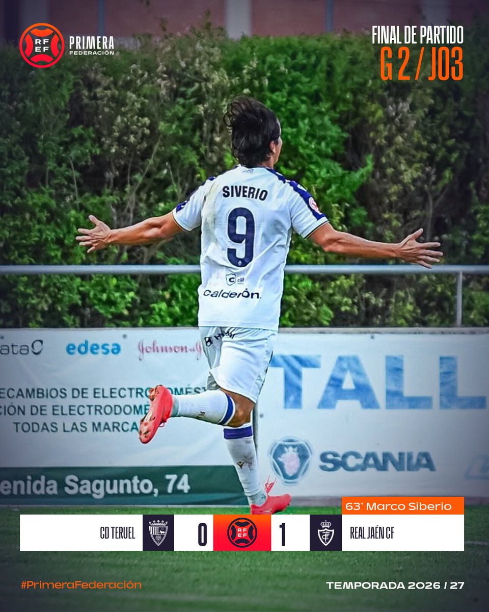 Primera_RFEF's tweet photo. 𝗙𝗜𝗡𝗔𝗟 | #CDTeruelRealJaén

🆚  @TeruelCd 0-1 @RealJaenCF 

#PrimeraFederación https://t.co/GXjhmFC73g