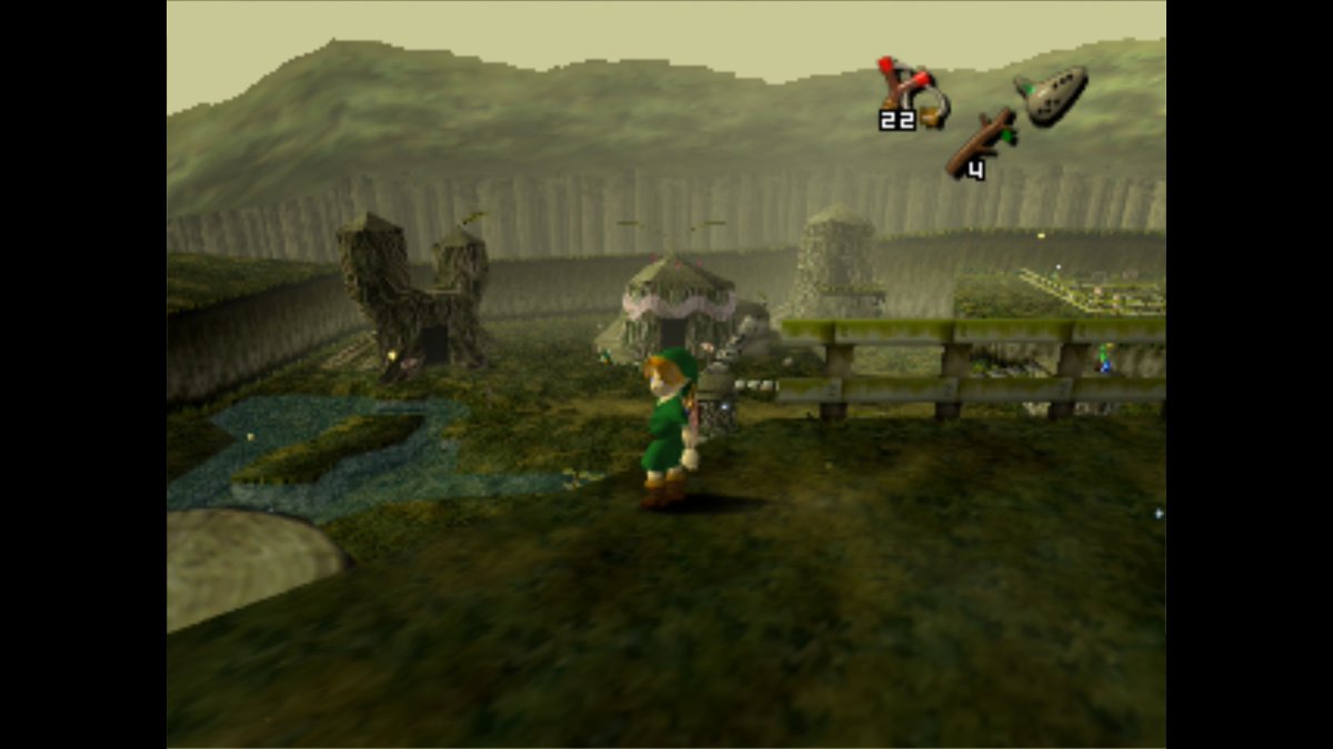 JustSlaythe's tweet photo. Reminder the original Ocarina of Time can not function without CRT blending its visuals or it looks like barf. https://t.co/zZy7fFTxqV