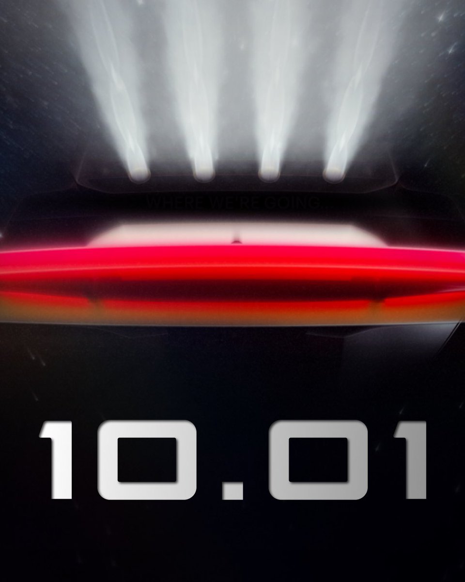 SawyerMerritt's tweet photo. Tesla has just officially announced that they will unveil their next-gen Roadster on October 1st!

Let’s gooooo https://t.co/AKnilcBsGf