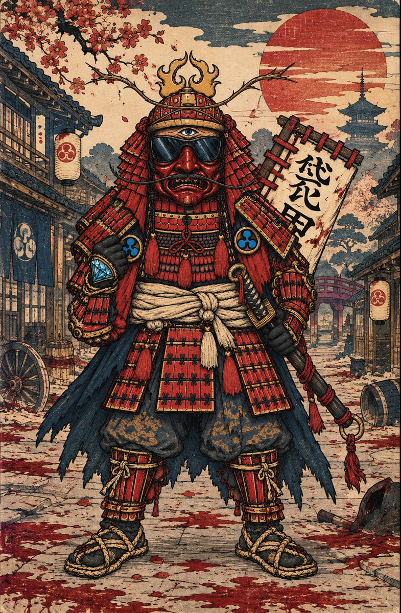 MuseForge434's tweet photo. While waiting for the original 1/1 Fukuro Jinbutsu (BagMan) illustration NFT to show up I'm pleased to announce that the limited #Flare #Samurai series is open and available to mint!
Inspired by #XRPBags and his song #FlareSamurai
#XRP #XRPArmy #XRPL #NFT
$XRP https://t.co/eN4FPsPjiI