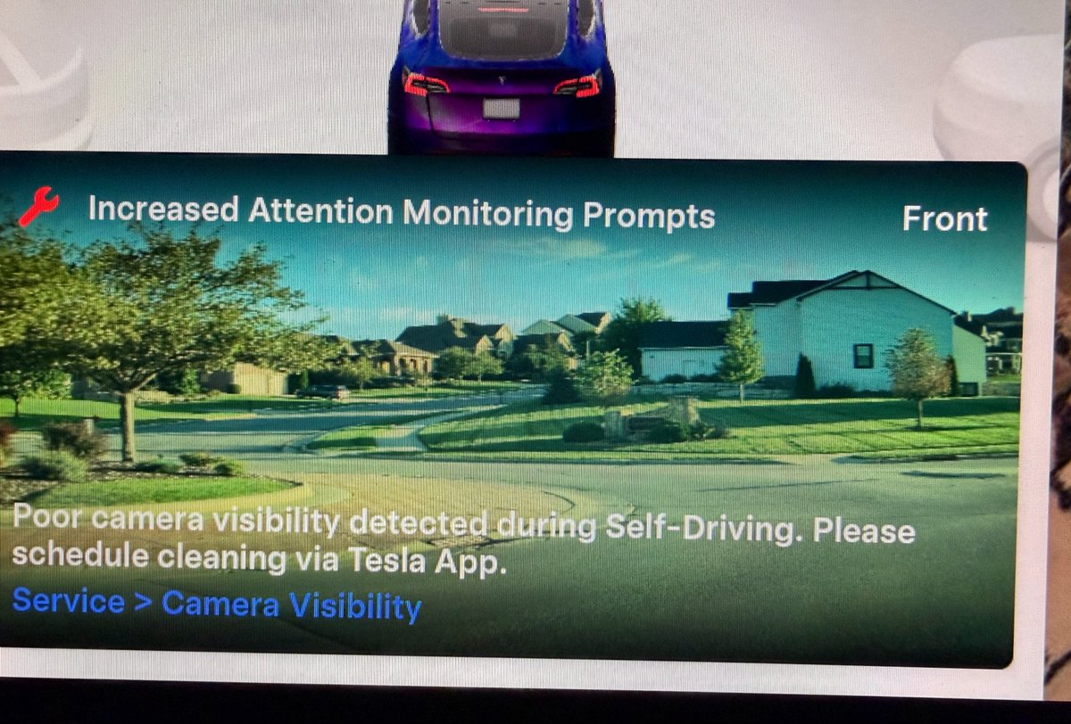 Maxx_Colour's tweet photo. @DirtyTesLa Just happened to my 2023 #ModelY. I use #FSD. Went to service center 10 miles away the next day for an hour. App showed they had immediate appointments available. Rotated tires while I was there. They claimed cleaning was not triggered by any software update 🙈👀 https://t.co/yGGhB50RPm