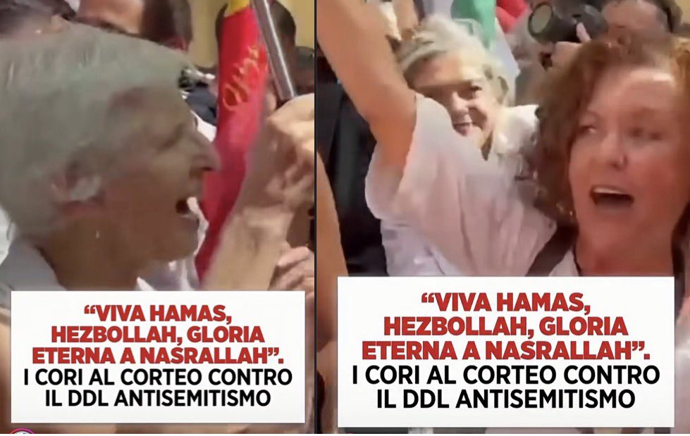 iurimariaprado's tweet photo. Ma i partiti, i giornali, i direttori, i giornalisti, le televisioni, i conduttori, i sindacati della Repubblica democratica fondata sull’antifascismo hanno chiesto che le due signore siano identificate e assicurate alla giustizia? https://t.co/g1mRYZ3xvn