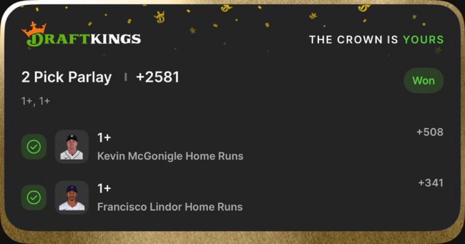 jade_mitchell00's tweet photo. Early cash 💵
We keep the winning streak going who’s ready for my next hitting parlays 👀? Let’s cash ❤️💸
#Draftkings #Gambling𝕏 https://t.co/sU9MYH1gtU