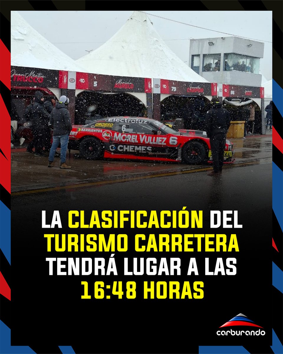CarburandoTV's tweet photo. ⚠️ HAY QUALY ⚠️
Los comisarios deportivos tomaron la determinación de continuar con la actividad.
👉 De acuerdo al nuevo cronograma, la clasificación de la Copa de Oro de #TurismoCarretera en San Luis se llevará a cabo a partir de las 16:48hs
#TCenSanLuis #CopaDeOro https://t.co/MLXc0ilZOT
