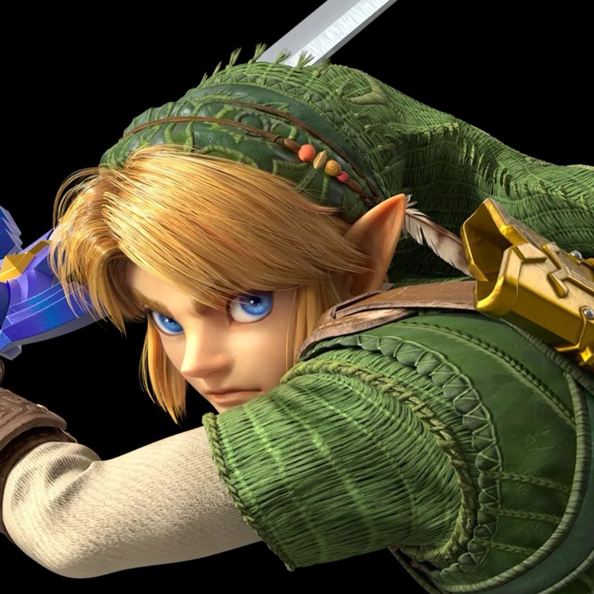 thinkinelf's tweet photo. the feather in Link's hat is one of my favoriye details added to his character design. right there with the iconic blue earrings. he looks so natural, I love him sm omg https://t.co/v4V60vbsTr