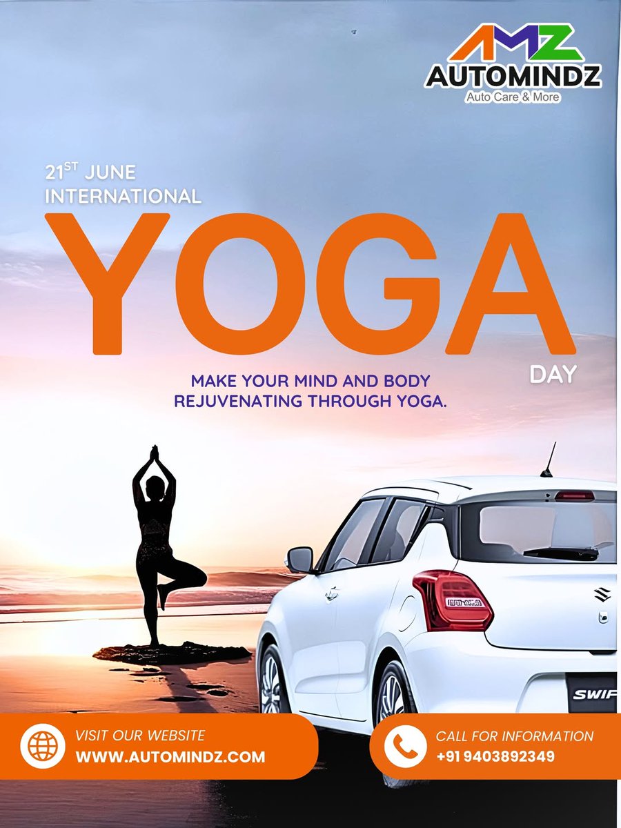 MarvelFayaa3fo's tweet photo. Find balance. Find peace. Find yourself. This International Yoga Day, reconnect with your mind, body, and soul. A healthy body and calm mind help you navigate life with confidence. Wishing you strength, serenity, and wellness from Automindz. https://t.co/w9Gp5C17RS