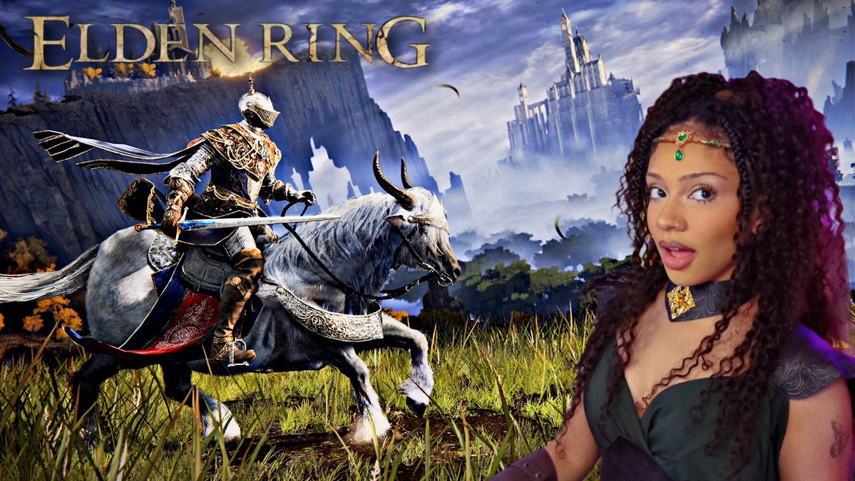 rinnegoddess's tweet photo. FIRST TIME PLAYING ELDEN RING! 
Cant end stream until we beat the first boss! https://t.co/aj7rBYEbVD