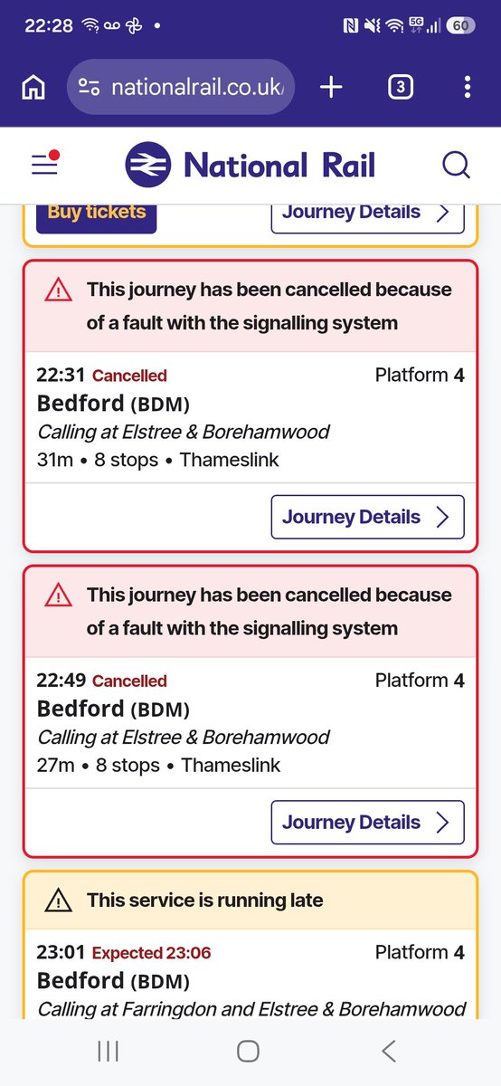 bmgtweeting's tweet photo. When is the next train from Farringdon to Elstree? 

Please also explain the fault and the delays for these trains.

@TLRailUK https://t.co/qD6aKnmILl