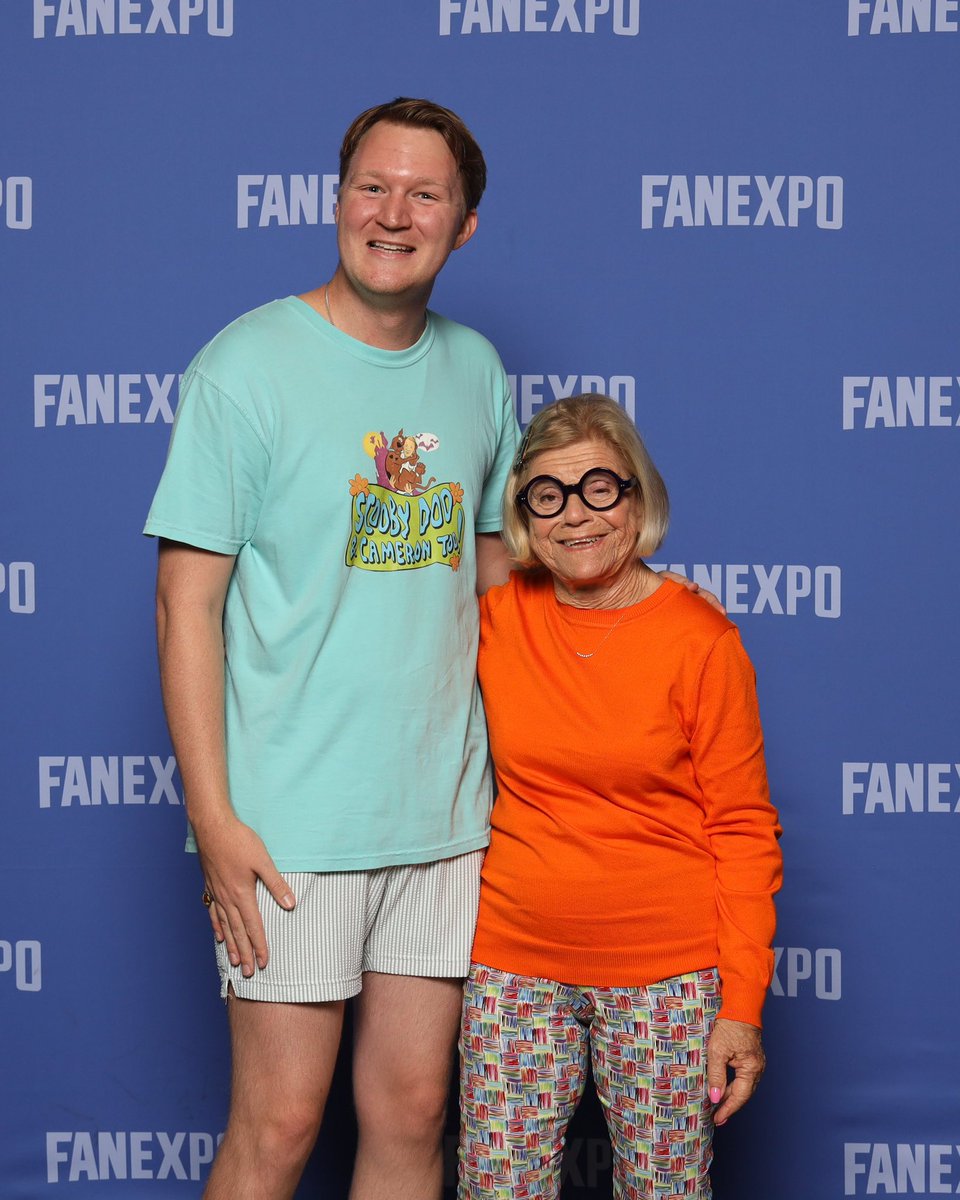 ScoobyandCam's tweet photo. Jinkies! 🧡 What an incredible way to celebrate Scooby-Doo’s 57th birthday!

I had the absolute honor of meeting the legendary Nicole Jaffe, the original voice of Velma Dinkley from Scooby-Doo, Where Are You! at Fan Expo Dallas! 🔍

Getting to meet the voice behind one of Mystery Inc.’s most iconic characters was truly a dream come true. Velma has been such a special part of the Scooby-Doo legacy, and this is a moment I’ll cherish forever. 🥹

With Scooby’s big 57th birthday happening tomorrow, I can’t think of a more amazing way to celebrate the franchise I love so much!

Thank you, Nicole, for making this such a memorable experience. Jinkies, what a day! 🧡 👓 

— Scooby-Doo & Cameron Too

#ScoobyDoo #VelmaDinkley #NicoleJaffe #FanExpoDallas #ScoobyDooAndCameronToo @FANEXPODallas