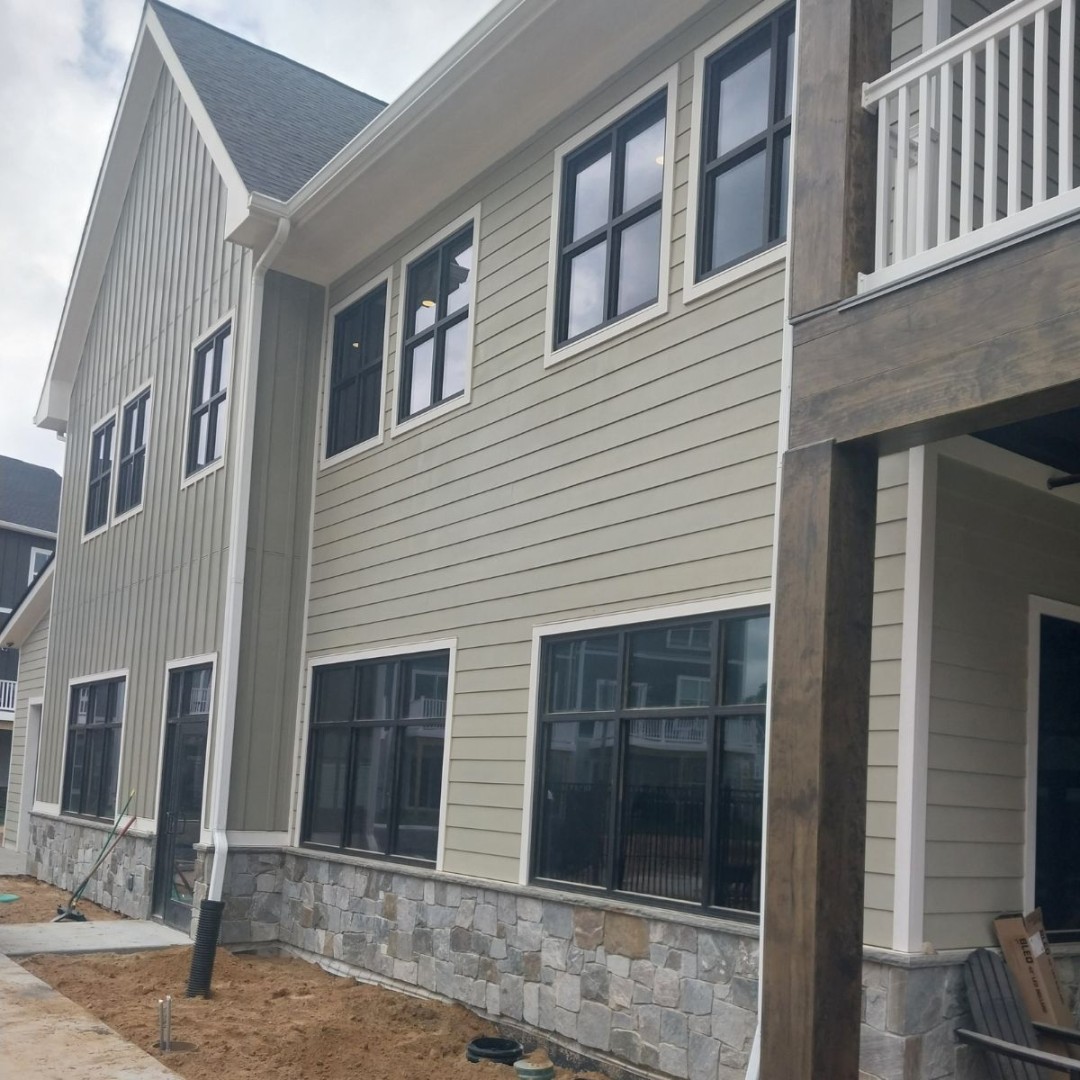 LCCEnterpriseVA's tweet photo. From large glazed openings to individual windows and doors, the work at Villages of Terrence Greene shows how commercial glazing ties an entire building together. LCC is ready to bid VA &amp; WV projects. (540) 214-3773 #CommercialGlazing #ArchitecturalGlass #LCCEnterprises https://t.co/5y32Bs9Cx5