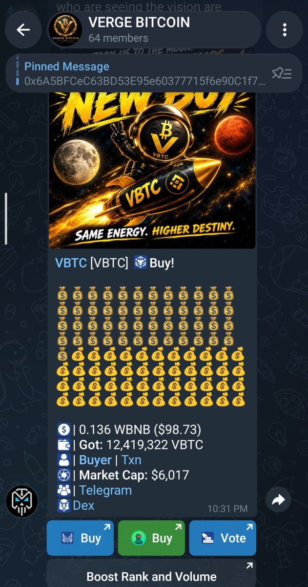 ObezX_'s tweet photo. Someone that knows something is quietly taking his position because he wants to stay on the Verge of something bigger. 🔥

Keep observing $VBTC while we slowly head to the top. 🚀

Current MC: $6k. https://t.co/3XyYzixjWL