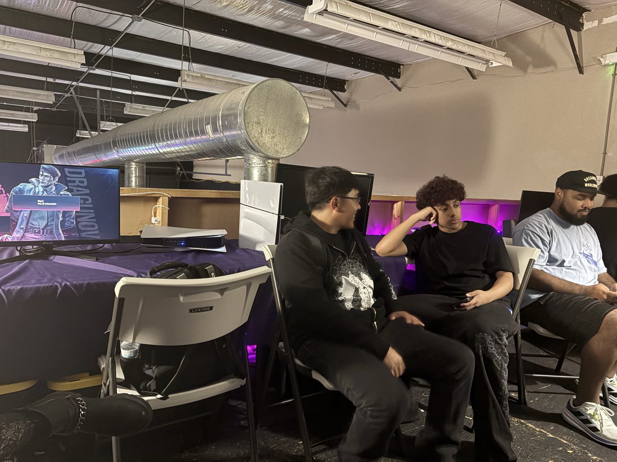 RVAFGC's tweet photo. #tkr #tekken8 I was a little slow taking pictures today running our 21 person Tekken bracket, but here are some pictures of our pools area (where spectators are sitting now), one of our top 8 games, and our caster’s station at The King Returns 42. https://t.co/SX3ehDKIL8