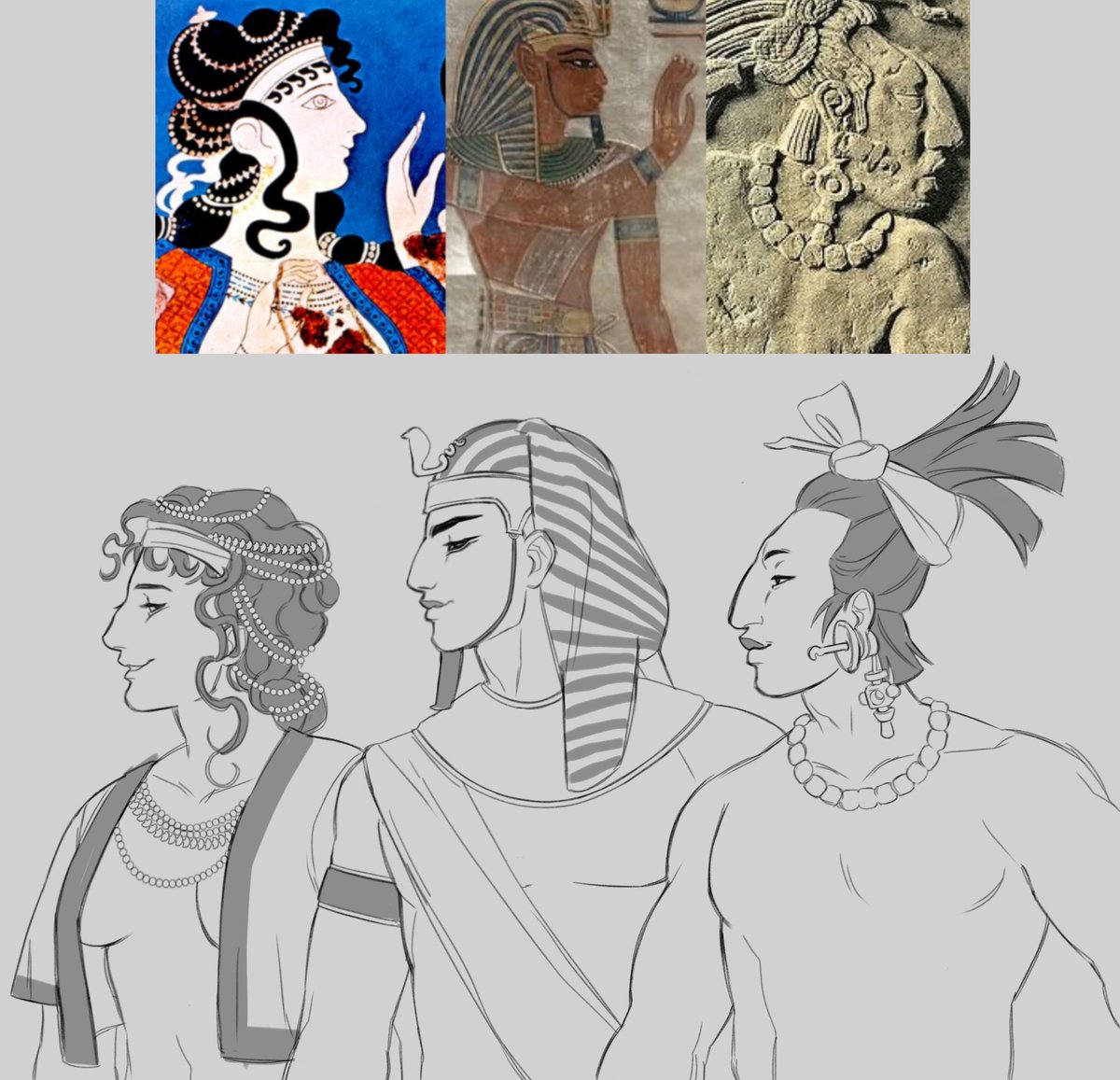 ThreePus_'s tweet photo. Yo sé que les vale verga pero miren mi dibujito de civilizaciones antiguas

Culturas que siempre dibujan criaturas antropomorfas de perfil: Minoicos, Egipcios, Mayas https://t.co/Za9aa3Id9Y