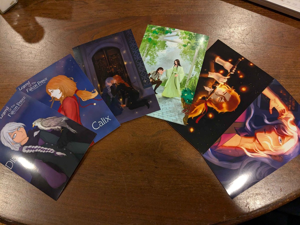 Hexium_Offcial's tweet photo. I am DELIGHTED to to reveal the beautiful 6 postcard set which will be featured in the Legend of the Fox bonus merch bundle!

#TheHexium #DiaLix #EmRya https://t.co/jFFa2MKfLC