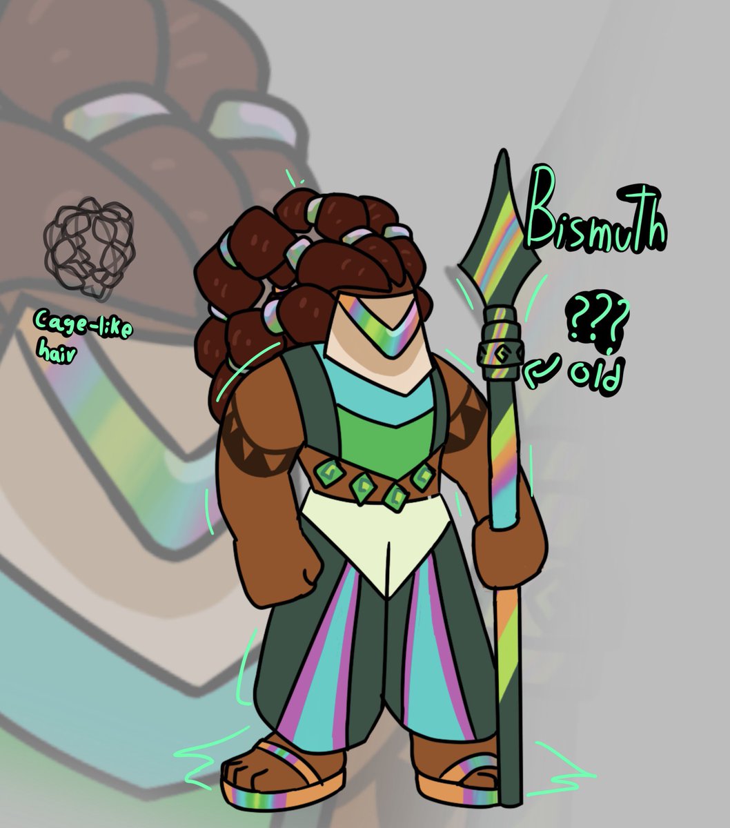 Gardeneel999's tweet photo. First ever #holdnogold oc not made by Aysi, Bismuth https://t.co/GvOtgec1LO