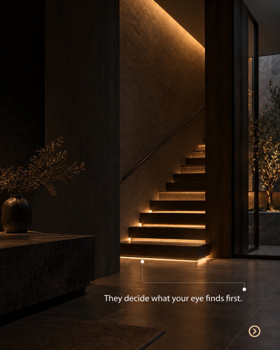 lightcoalya's tweet photo. You see the finished space.

What you don’t see are the decisions behind it.

What stays quiet.
What your eye finds first.

#Alya #LightingDesigners #LightingProfessionals #ArchitecturalLighting #LightingIndustry #LightingTechnology #DesignProfessionals #FutureOfLighting https://t.co/MTqlj3XxAS