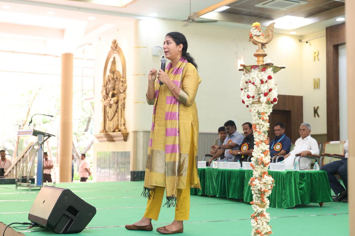 rmk_college's tweet photo. R.M.K. Group of Engineering Colleges proudly hosted an Eminent Lecture as part of the Student Induction Programme 2026–27, organized by the Department of Science &amp; Humanities.

🎙️ Chief Guest:
Ms. Sudha Ramen, IFS
Member Secretary, State Planning Commission, Government of TN https://t.co/wtZTPQlGBB