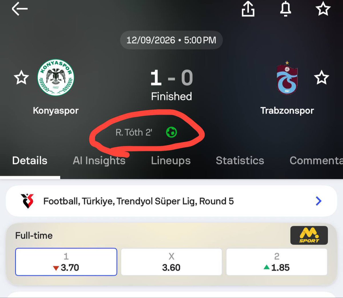 GameAnalyst3's tweet photo. First goal 2 min, match ended under 1.5

worst day of my life as a Data Scientist https://t.co/KtkjNLT1wx