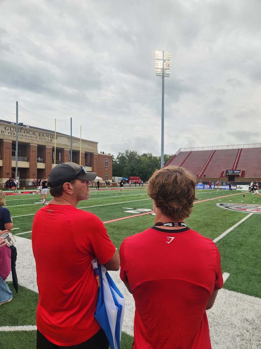 sanders_carson2's tweet photo. Thank you @LeoOtt123 for the invite to @MiamiOHFootball it was a great atmosphere and great conversations with @CoachPlum_  can’t wait to be back. @Bryan_Ault @sixstarfootball @AllenTrieu @Blake_Littman @CoadyKeller1 @CoachBrechin @CoachPlum_ @PrepRedzoneIN @FFBallAllDay @SidelinePreps @TomLoy247  @Martin_Miami_HC @drew15martin @VLHSfootball @Coach_Beaman