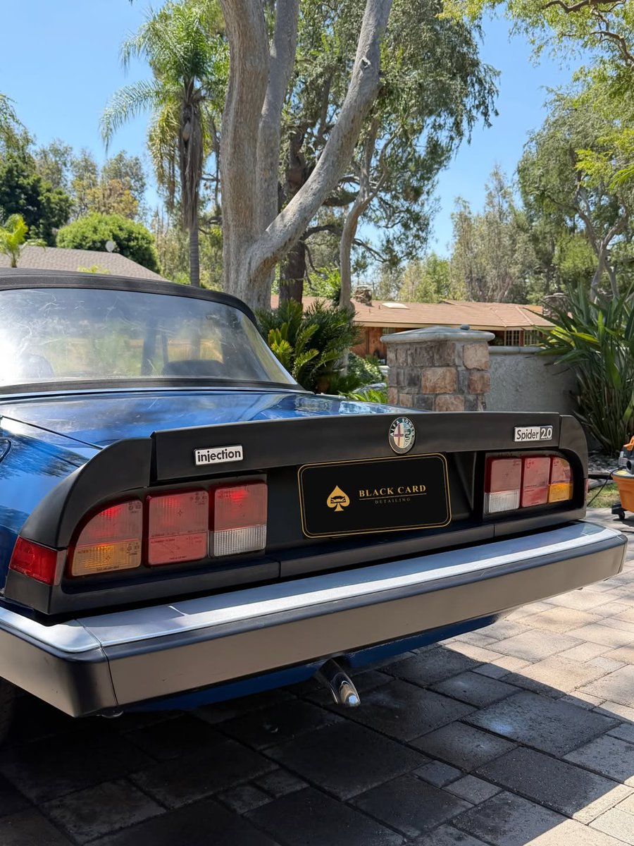 MelanieGabardi's tweet photo. 1985 Alfa Romeo Spider, maintained to perfection. Clean, protected, and ready for every drive. Call, text, or DM to book your maintenance detail. https://t.co/kVL8I7Yp6I