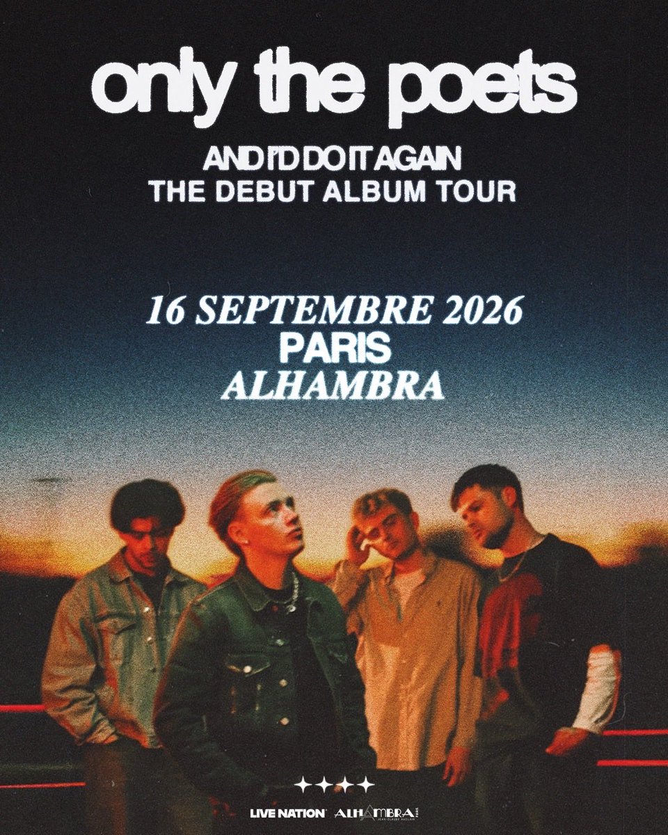 Team1DFrance's tweet photo. ❤️‍🔥 CONCOURS ❤️‍🔥 

En partenariat avec Live Nation France, on vous offre 2 places pour le concert de @onlythepoetsuk à Paris !
Pour participer :
Follow nous, RT et @ la personne avec qui tu veux y aller !
Tirage au sort demain soir ! 🫡 https://t.co/FwNKbNHqd6