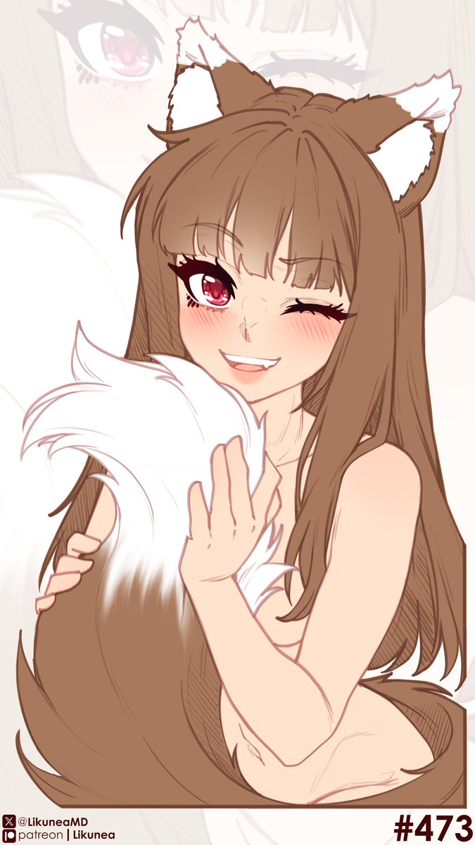 LikuneaMD's tweet photo. 🌾Day  473🌾                                                       

Early access to finished works and polls:                                https://t.co/nzR8CeHIck 

#100日チャレンジ #daily_holo #holo #horo #spiceandwolf #狼と香辛料 #digitalart #digitalartwork #animegirl #nsfw https://t.co/TQTYwO1N8e
