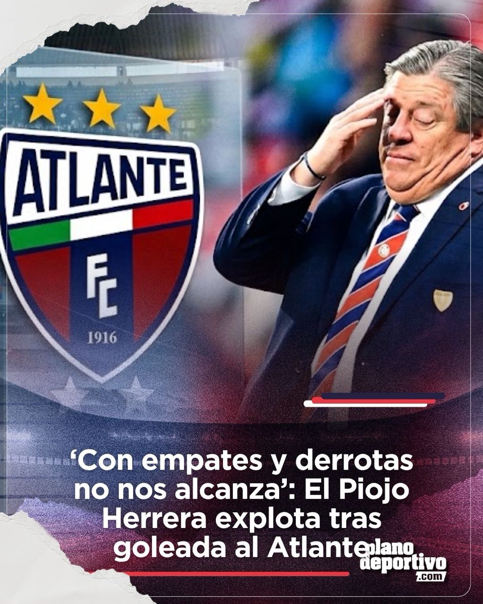 PlanoDeportivo's tweet photo. 🚨 ¡MIGUEL HERRERA EXPLOTA! 🚨 El 'Piojo' manda mensaje tras la caída ante Pachuca 🐴⚽️🔥

💬 "Con empates y derrotas no alcanzará para la Liguilla, hay que sumar de a 3", afirmó el DT.
📉 Potros marchan en la posición 14 con 7 unidades 👉 https://t.co/mBGVXqTVqz

#PiojoHerrera #Atlante #LigaMX