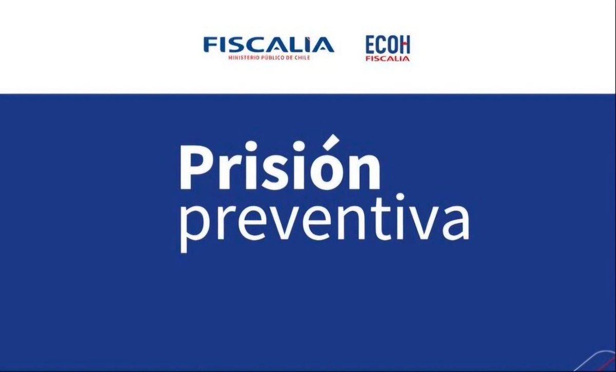 ECOH_FiscaliaRM's tweet photo. @ECOH_FiscaliaRM obtuvo la prisión preventiva en contra de un ciudadano de 18 años, de nacionalidad venezolana. Fue formalizado por homicidio simple, por hecho ocurrido en agosto en Estación Central. Se decretaron 100 dias de investigación. https://t.co/NoPYVHvDQ0