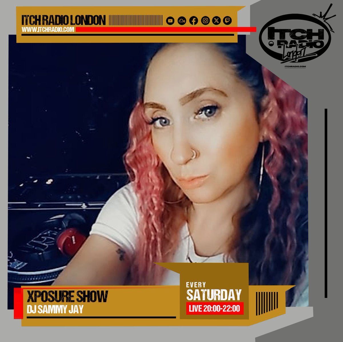 itchradio's tweet photo. 🔥 DJ Sammy Jay is back with the Xposure Show!
Real, raw UK Hip Hop, Grime &amp; Boom Bap — from classics to new talent. 🏆 2021 Best UK Hip Hop DJ

📻 On air NOW | 🌐 https://t.co/tS5sbSu0Sh
Saturdays 8–10PM with @djsammy_jay
#XposureShow #UKHipHop #Grime #BoomBap #ItchRadio https://t.co/3bSMdl5aWT