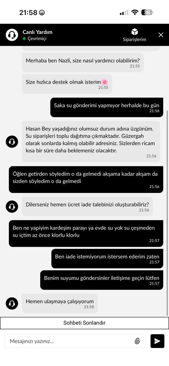 son1iki's tweet photo. Ben evde su yok diyorum bana nau nau diyor 
#ubereats #damacana #afrikadamıyız https://t.co/YO7ymbFw2G