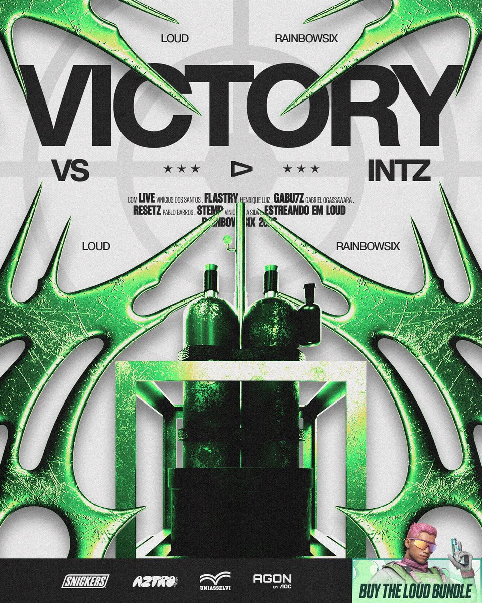 LOUDgg's tweet photo. Era treino? 

Sem muito esforço, a tua 🫵 LOUD R6 ATROPELA a INTZ com um 7-2! 

Voltamos ao servidor amanhã, vs TL. 

#goLOUD https://t.co/Mx8obWVaPW