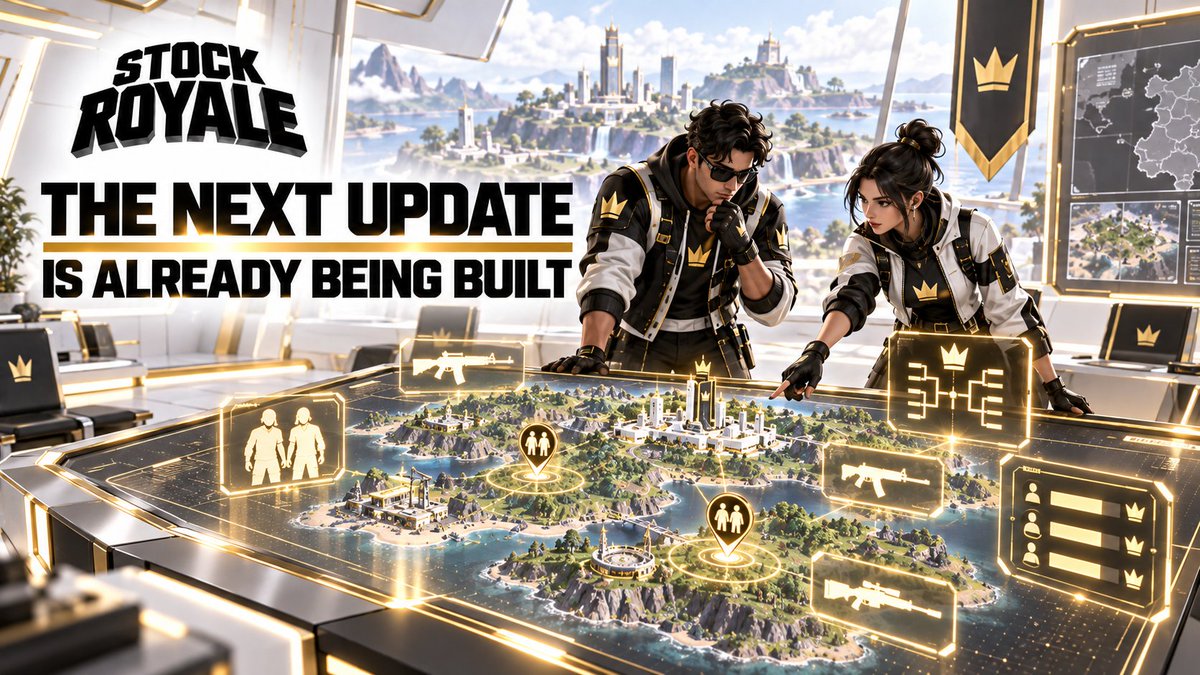 stockroyale_'s tweet photo. the next stock royale update is already being built.

coming super soon:

• a larger, more detailed map
• smoother movement and gunplay
• new stock-powered weapons
• duos and private lobbies
• daily tournaments
• live payout history
• bigger rewards as the player base grows
• duos mode

300+ players and 40+ payouts was only the start.
we’re turning stock royale into a game people come back to every day.