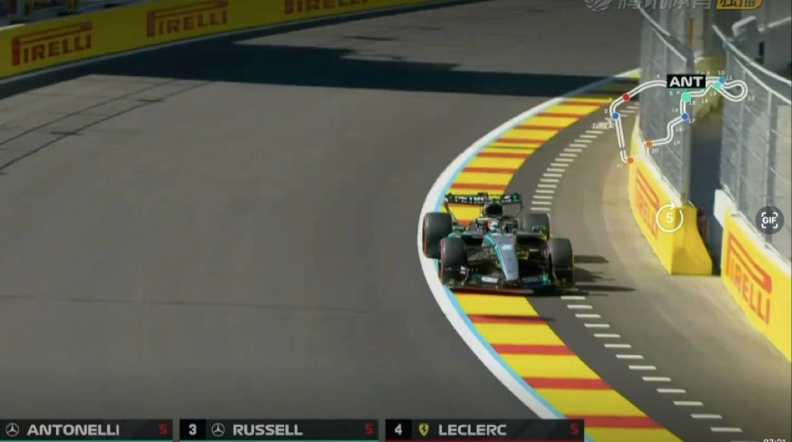 sugwrpie's tweet photo. 🚨BREAKING NEWS🚨

Kimi Antonelli has become the youngest driver ever to not get a penalty when clearly none of his wheels were within the white line.

Sources say: “He seemed so excited to go even for just one track limit violation.” https://t.co/F7jWpYgOAD