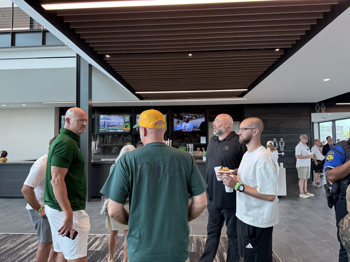 BirminghamSport's tweet photo. Coach Kennedy, Bill Armstrong (yellow hat) and Coach Cross chattin it up pregame. https://t.co/pD5fsoYsf4