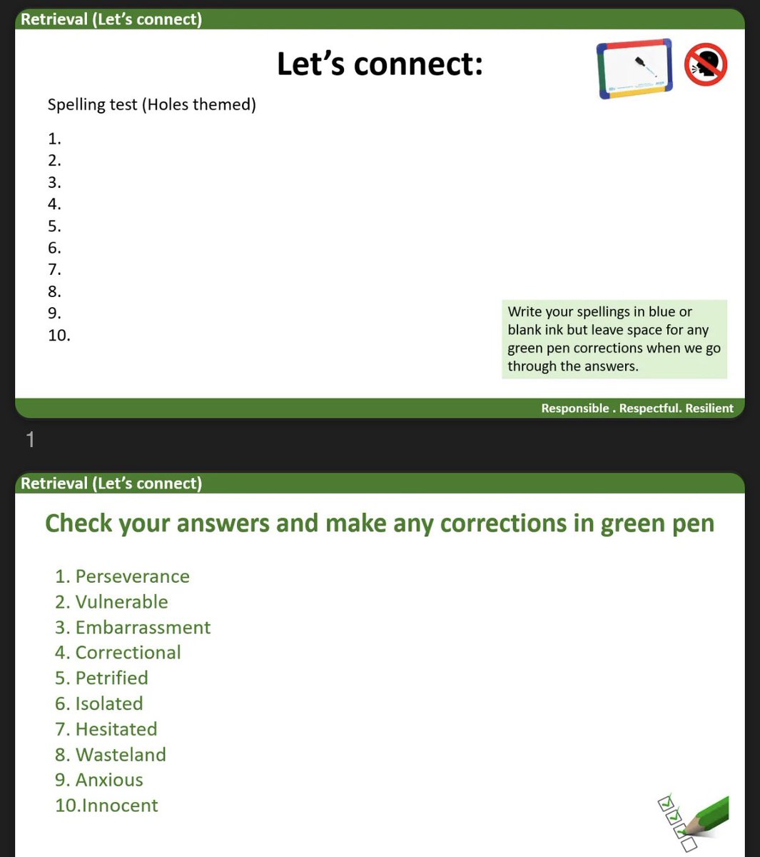 hkateaching's tweet photo. I’ve been trialling different ways to embed mini-whiteboards effectively in English, particularly as our subject demands depth, breadth and analytical thinking

They’re proving to be a really effective tool for CFU, particularly when assessing vocabulary knowledge 

See attached: https://t.co/ctdq03xsyV