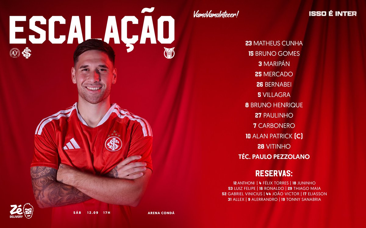 SCInternacional's tweet photo. 📝 INTER ESCALADO! 🔥 https://t.co/tgLjwN8Xpl