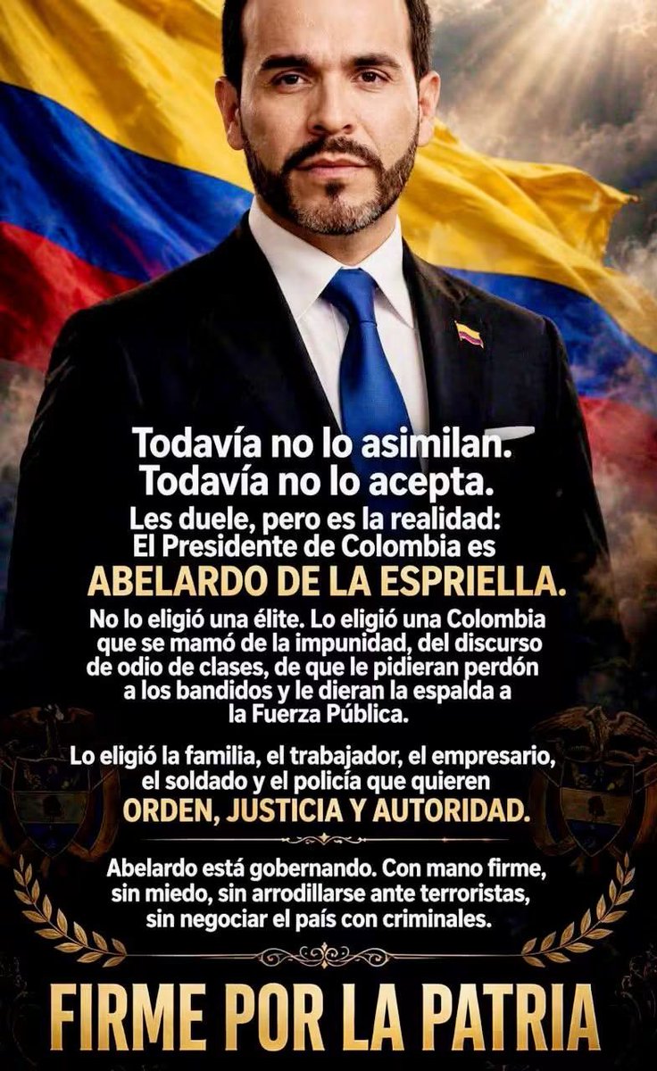 Maurici46624463's tweet photo. @petrogustavo El petrismo no odia Abelardo 
Porque sea malo 
Lo odia porque les demuestra todos los días, 
Que sí se podía hacer un país mejor, sin robar sin mentir y sin guerrilla en el poder https://t.co/xcaLsCdaIy
