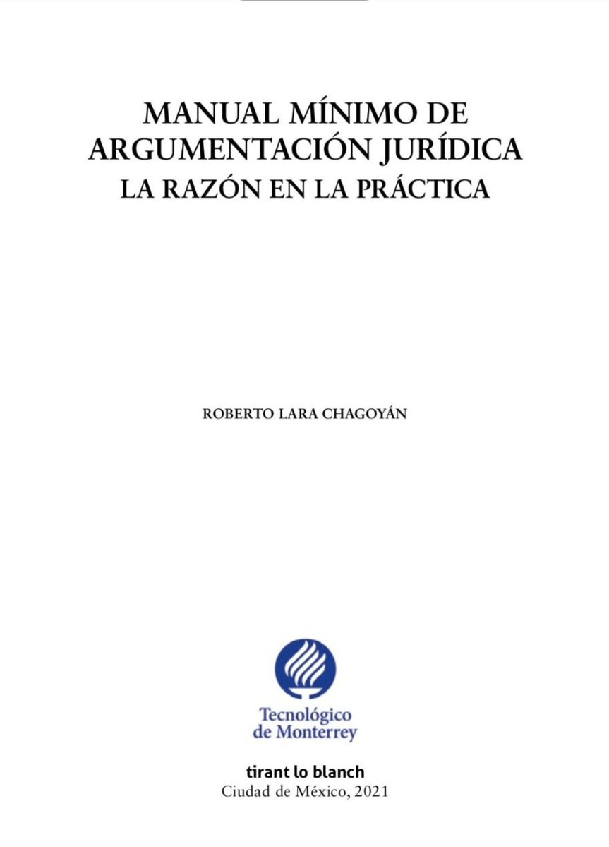 juangaleanorey's tweet photo. MANUAL MÍNIMO DE ARGUMENTACIÓN JURÍDICA
LA RAZÓN EN LA PRÁCTICA
👇
https://t.co/xWuSPe2EzL https://t.co/ky7LFxG8gy