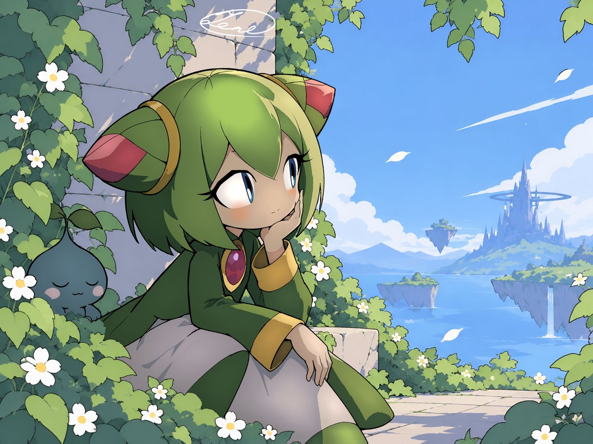 ZenLaze's tweet photo. A little moment of peace 🌸🌿
#SonicX #Cosmo #SonicTheHedgehog #SonicFanart #SonicArt https://t.co/qsUyj1LL9v