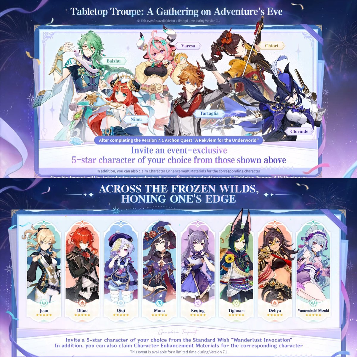 Games4ndChill's tweet photo. Que Personajes GRATIS vais a elegir y por qué?? 🤔

✨ Promocional y Permanente 🙉

Os leo 👀👇🏻

#Genshinimpact #genshin https://t.co/KIiG6oHaOI