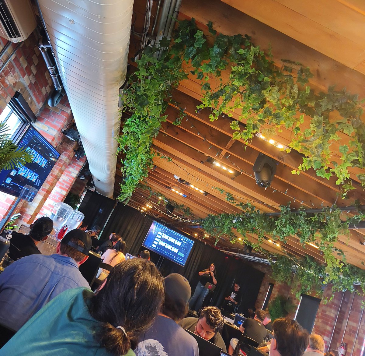 Lenny_FTW_'s tweet photo. Accidentally got to @nurastudios event at TIFF! 

Locked in with @ButaniDevender, generating 30 seconds trailer for Sherlock Holmes who teleports to 16th century Chinese village and solves a mystery case!

It's fun here!🔥 https://t.co/8XCoyxlyCp